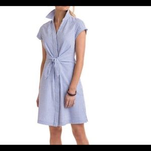Vineyard vine front tie seersucker dress